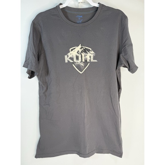 Kuhl Gray Wildfibre Organic Cotton Tshirt Medium Tall Fit Outdoor Hiking - Picture 1 of 5